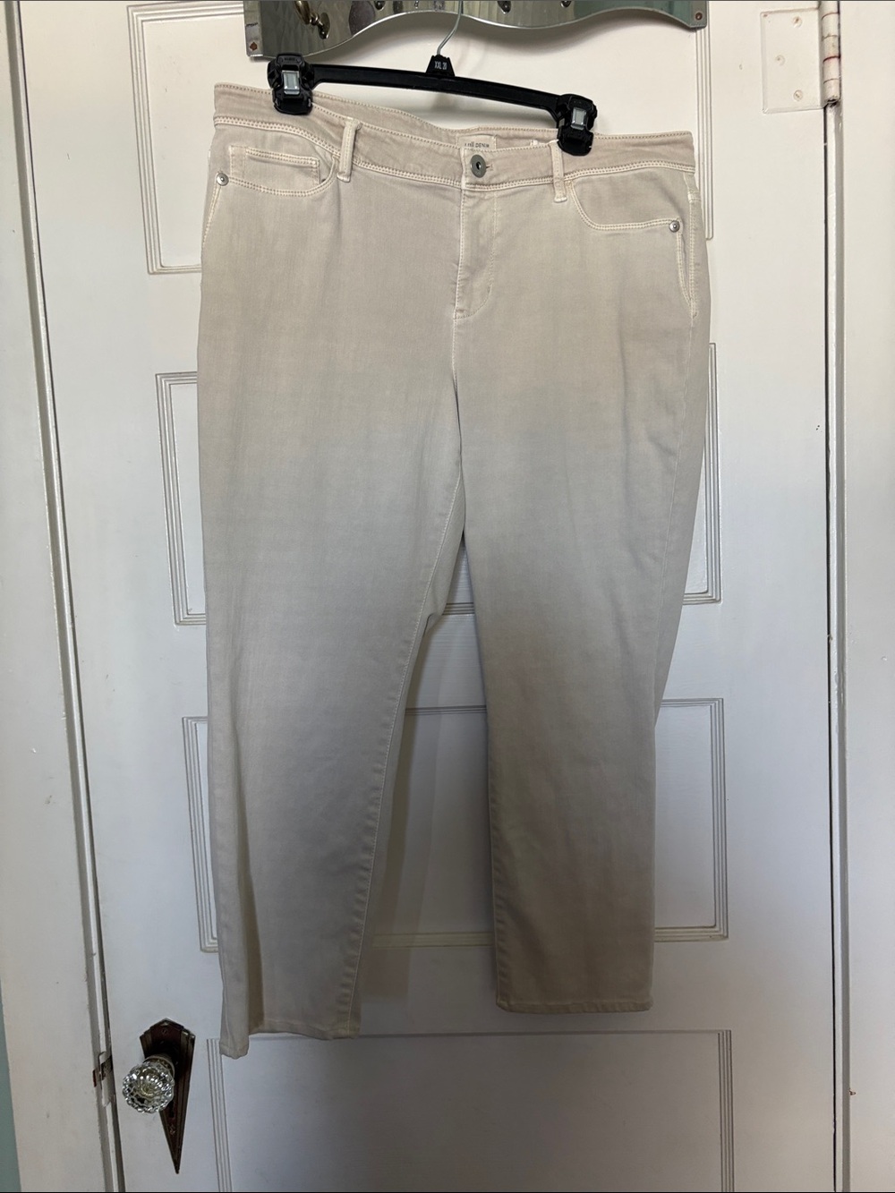 J. Jill Denim Authentic Fit Slim Ankle Women’s Beige Jeans Size 14P